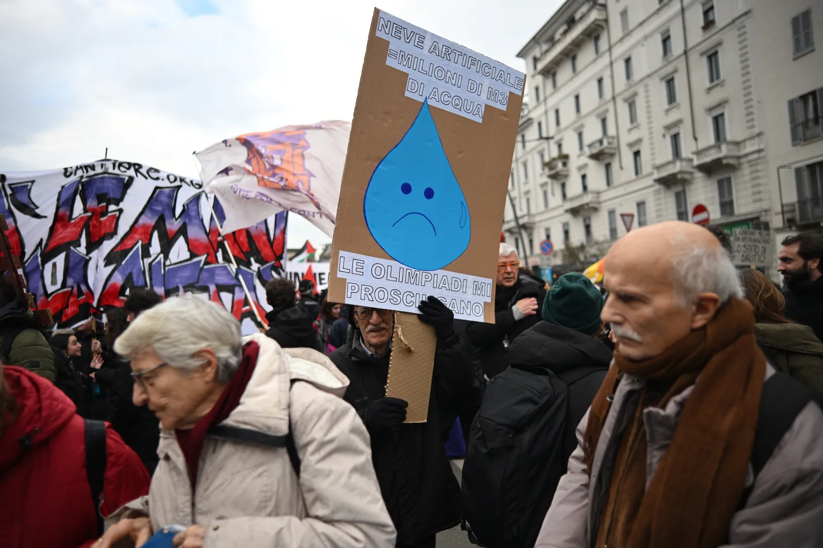 In Photos: Protesters Clash With Police Near Milan Winter Olympics Site ...