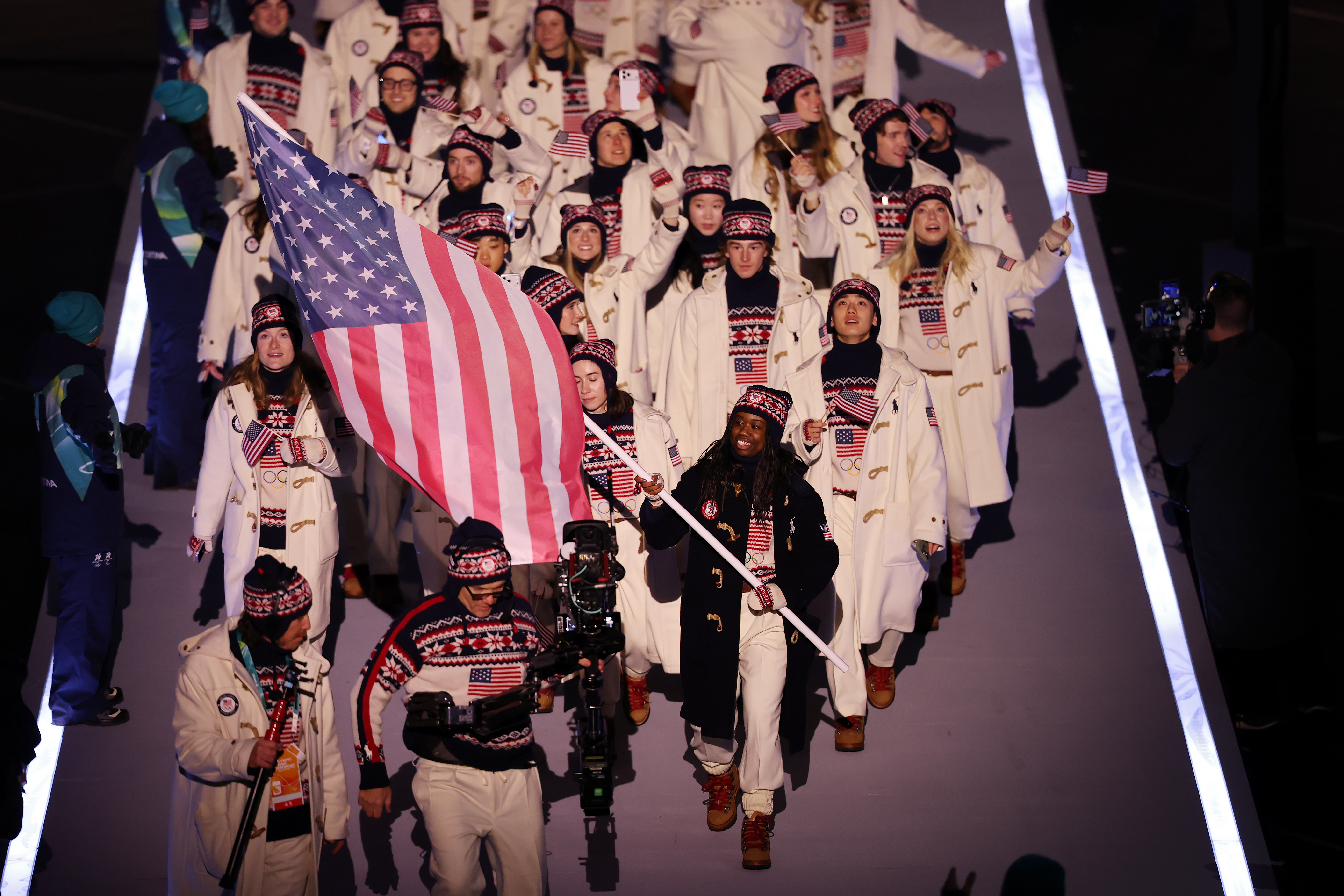 Who are Erin Jackson and Frank Del Duca? US Olympic Flag Bearers 2026 -  Newsweek