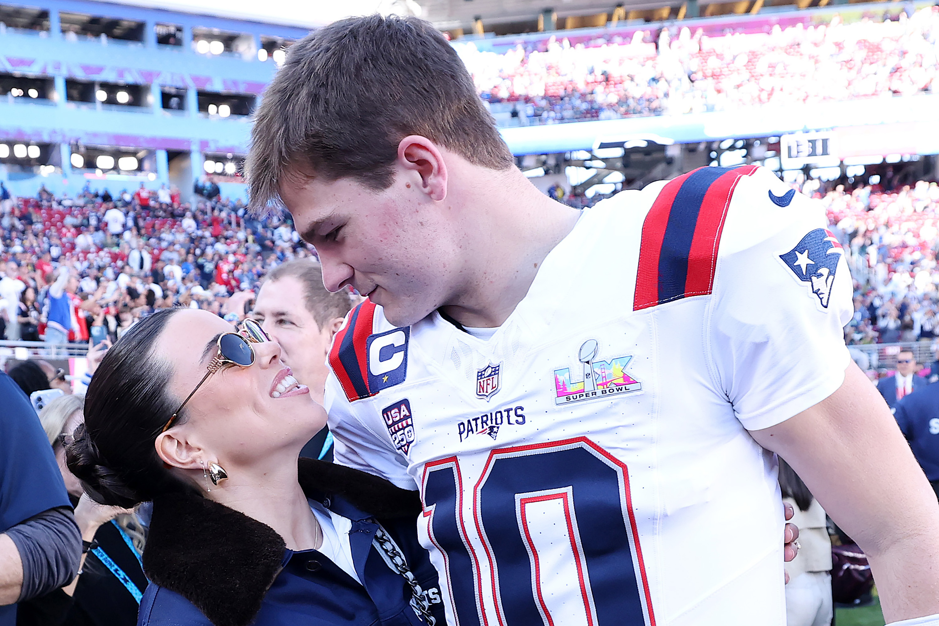 Drake Maye Delivers Message About Wife Ann Following Patriots' Super Bowl Loss