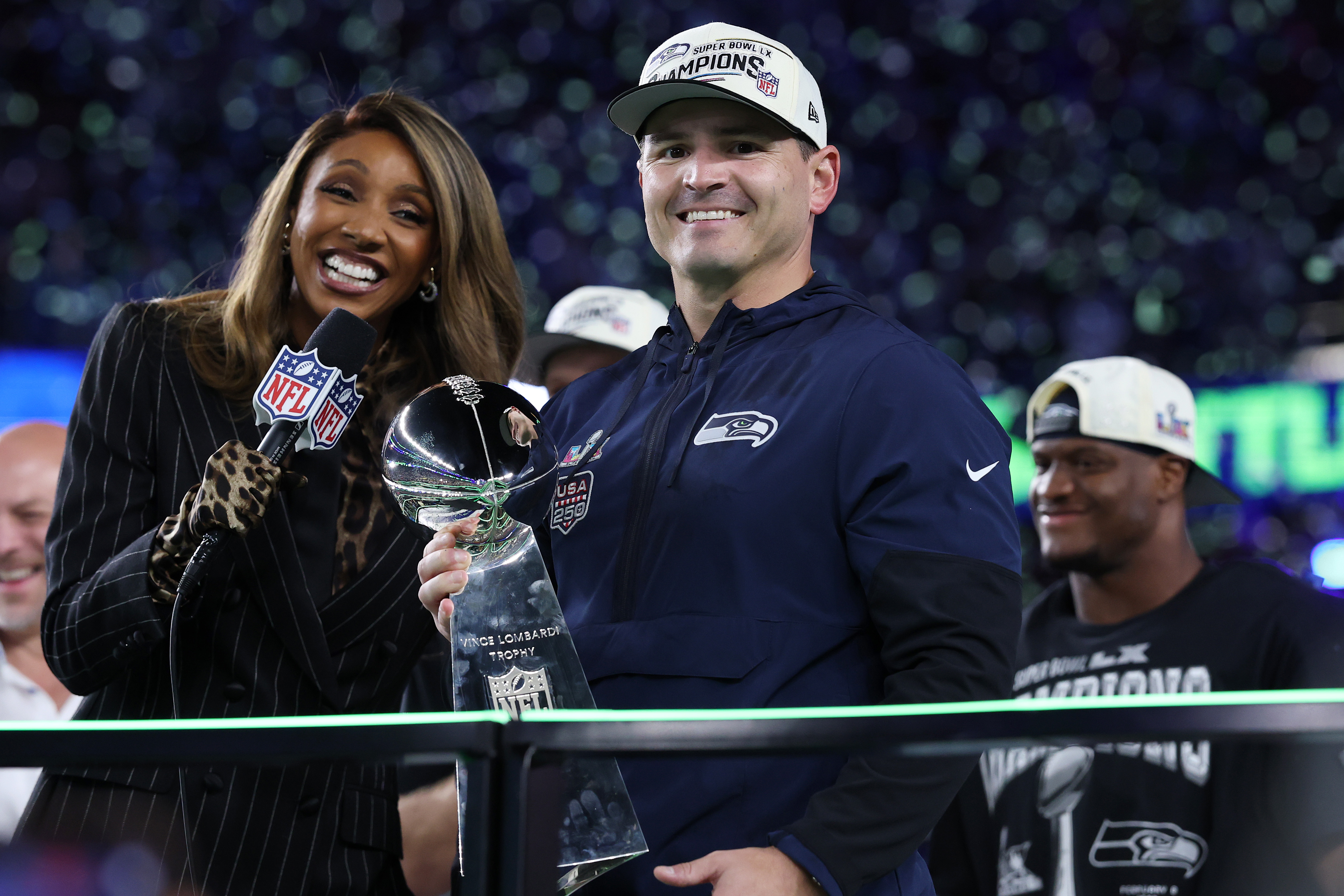 Seahawks' Mike MacDonald Reacts to Replacing Klint Kubiak After Super Bowl