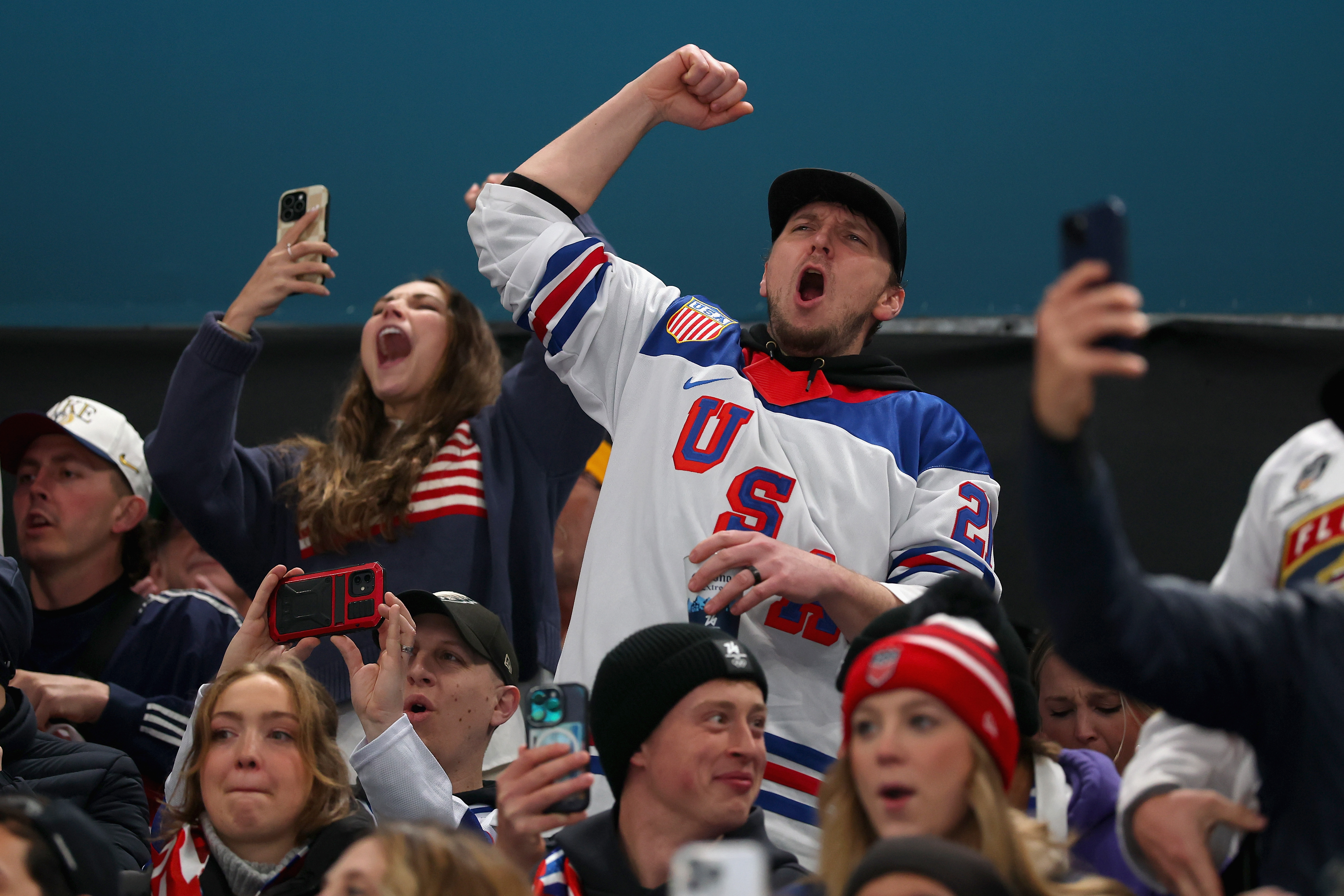 Fans Erupt as 2 USA Men's Hockey Goals Overturned in Olympic Game vs Latvia