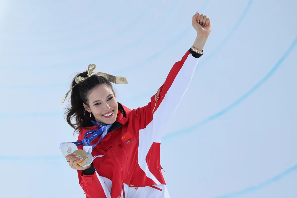 Eileen Gu Reveals Heartbreaking Photo After Gold Medal Win - Newsweek
