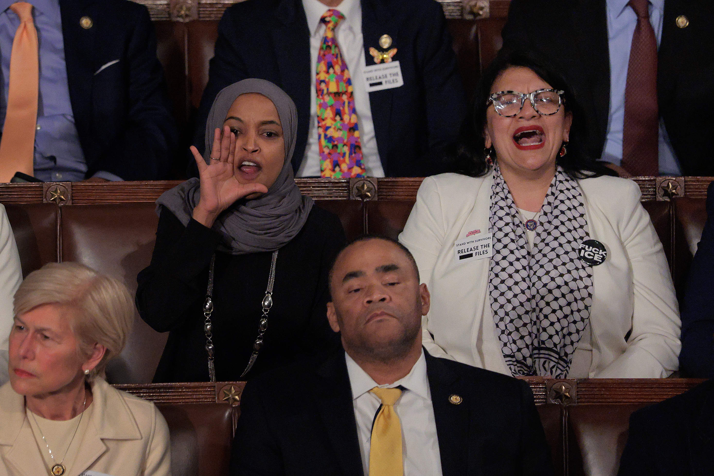 Donald Trump Says Omar, Tlaib Should 'Get On A Boat' After SOTU Clash