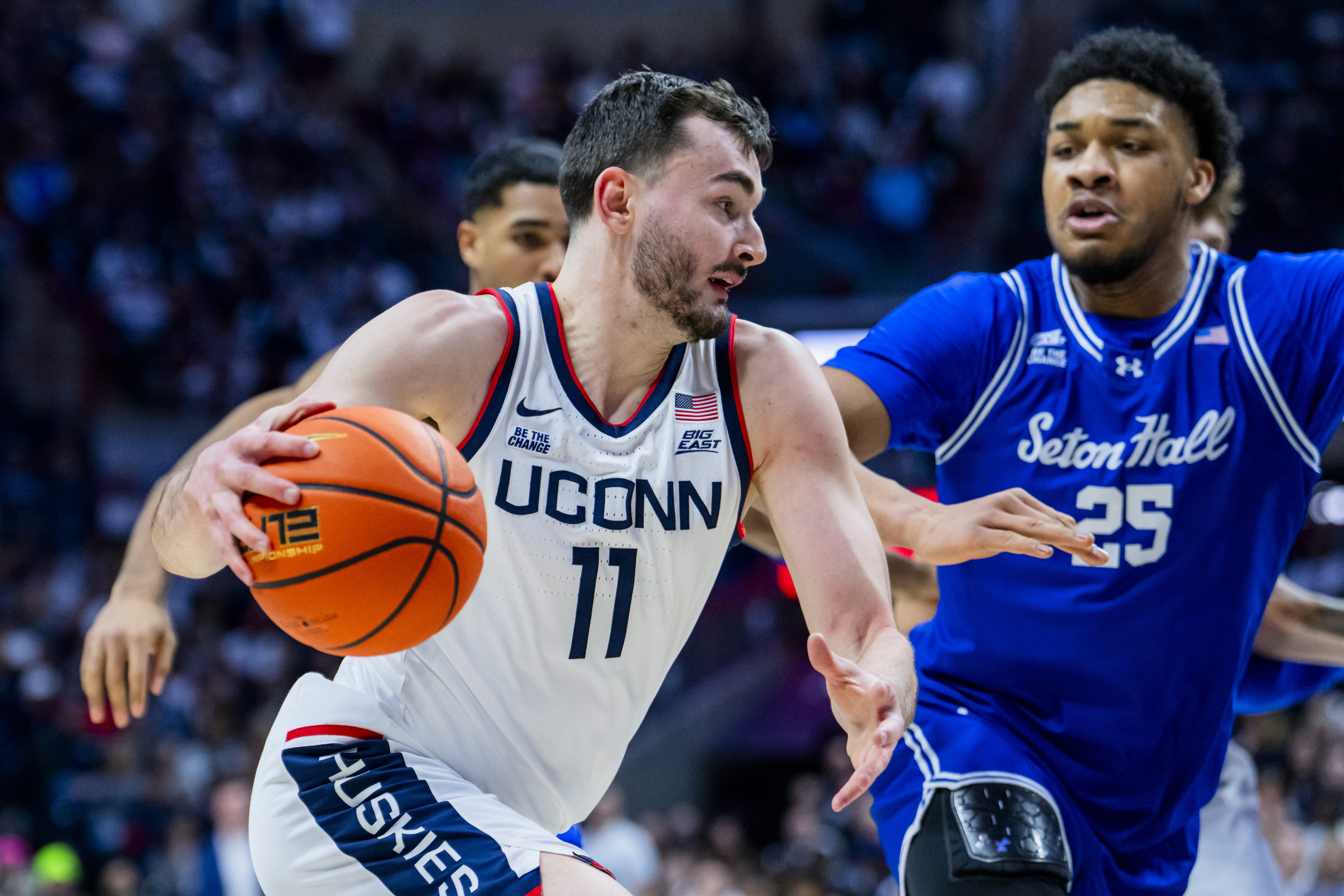 UConn's Alex Karaban Gets Emotional Speech From Teammate After Win