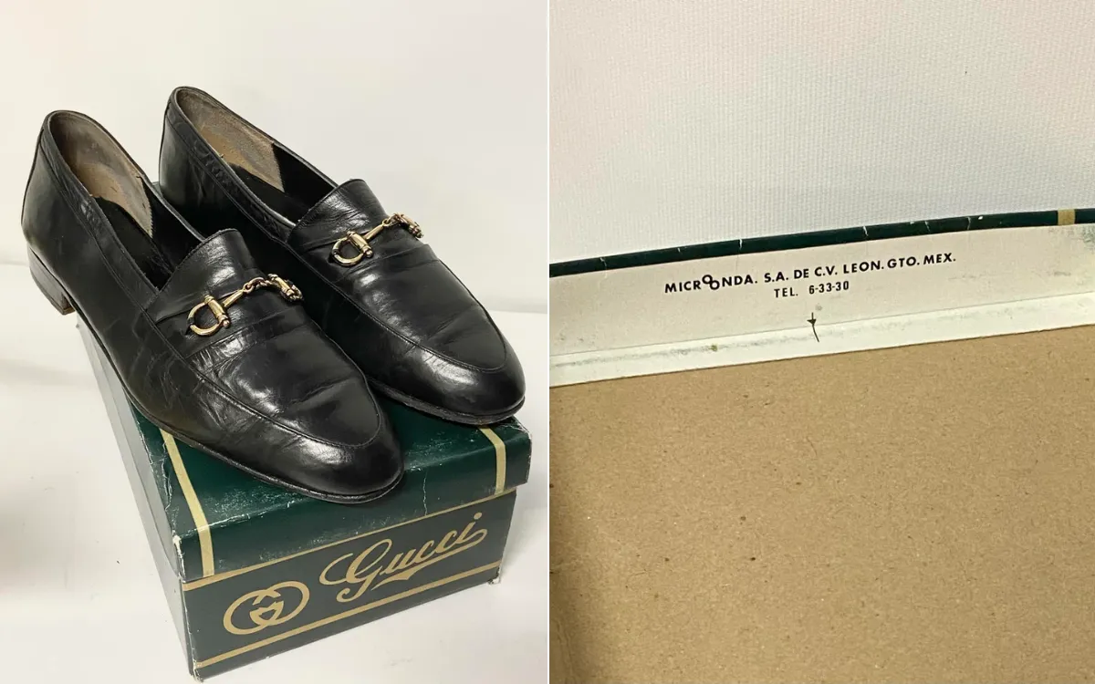 Man Thrifts 1960s Gucci Loafers—Writing on Bottom of Box Changes