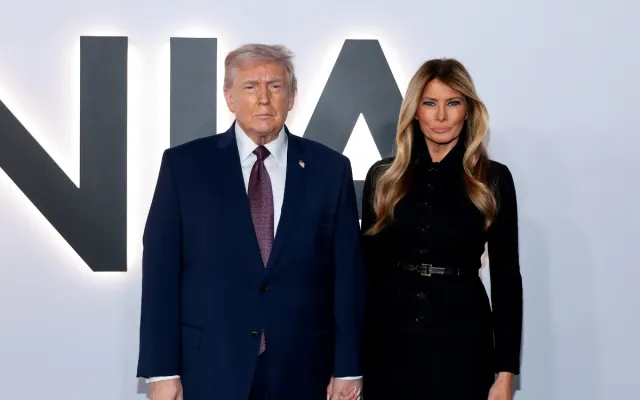 President Donald Trump and First Lady Melania Trump attend Amazon MGM's "Melania" World Premiere at The Trump Kennedy Center on January 29, 2026 in Washington, DC.