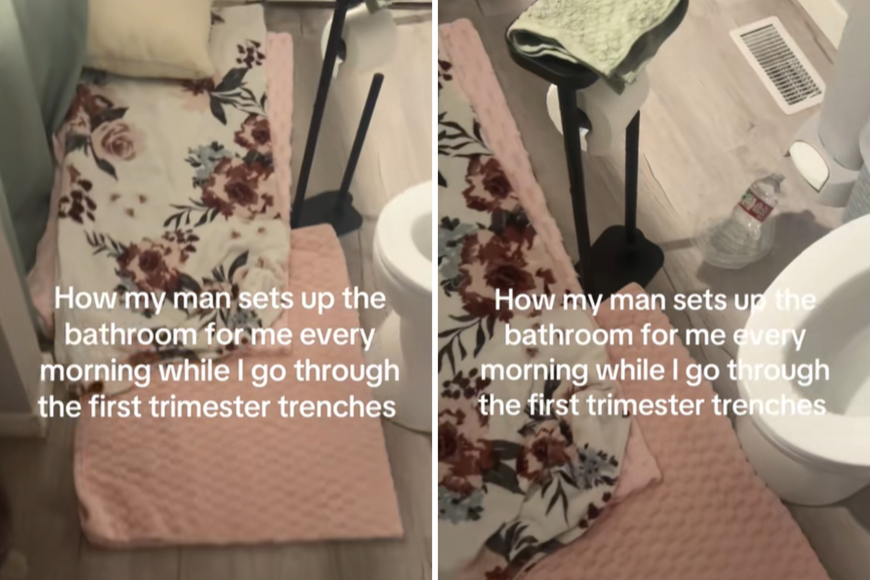 Pregnant Woman Dealing with First Trimester 'Trenches,' Partner Steps In