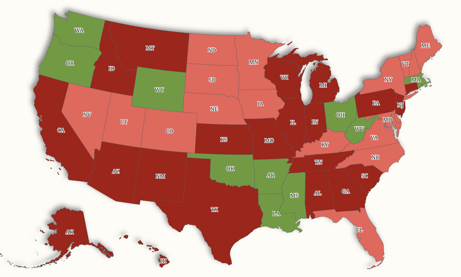 SNAP Benefit Map Shows Probation Rules for Each State