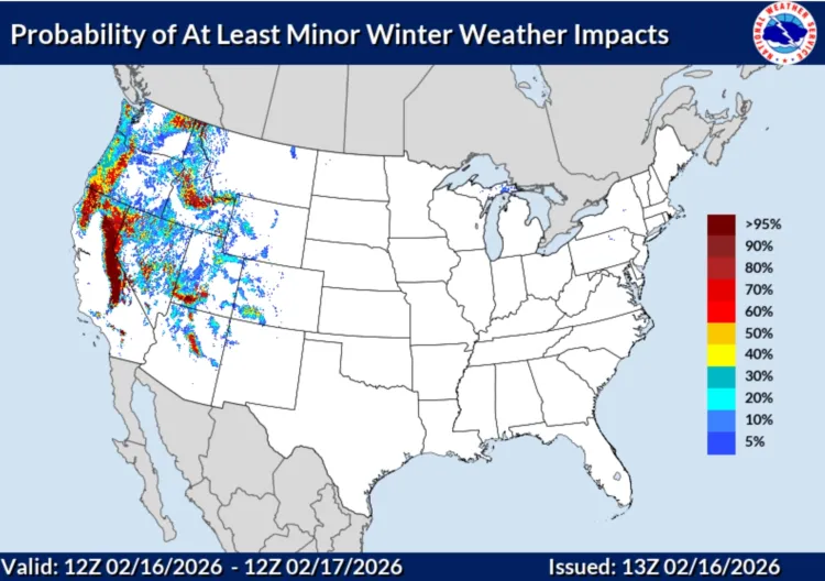 Maps Show 15 States Bracing for Winter Storms, Up to 8 Feet of Snow ...