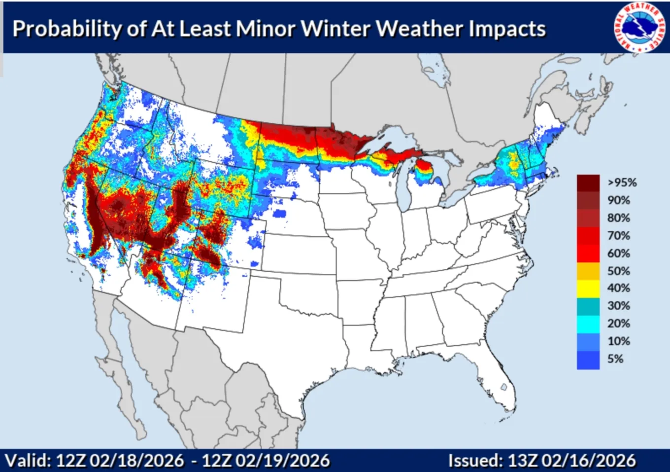 Maps Show 15 States Bracing for Winter Storms, Up to 8 Feet of Snow ...
