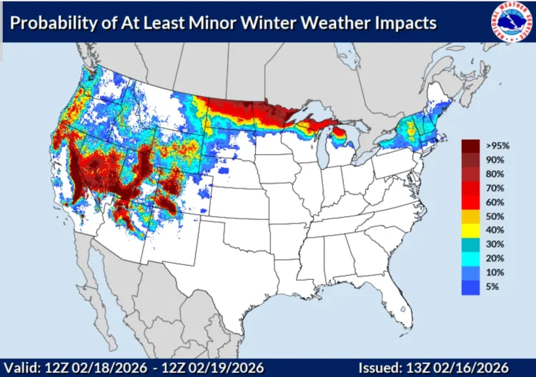 Maps Show 15 States Bracing for Winter Storms, Up to 8 Feet of Snow ...