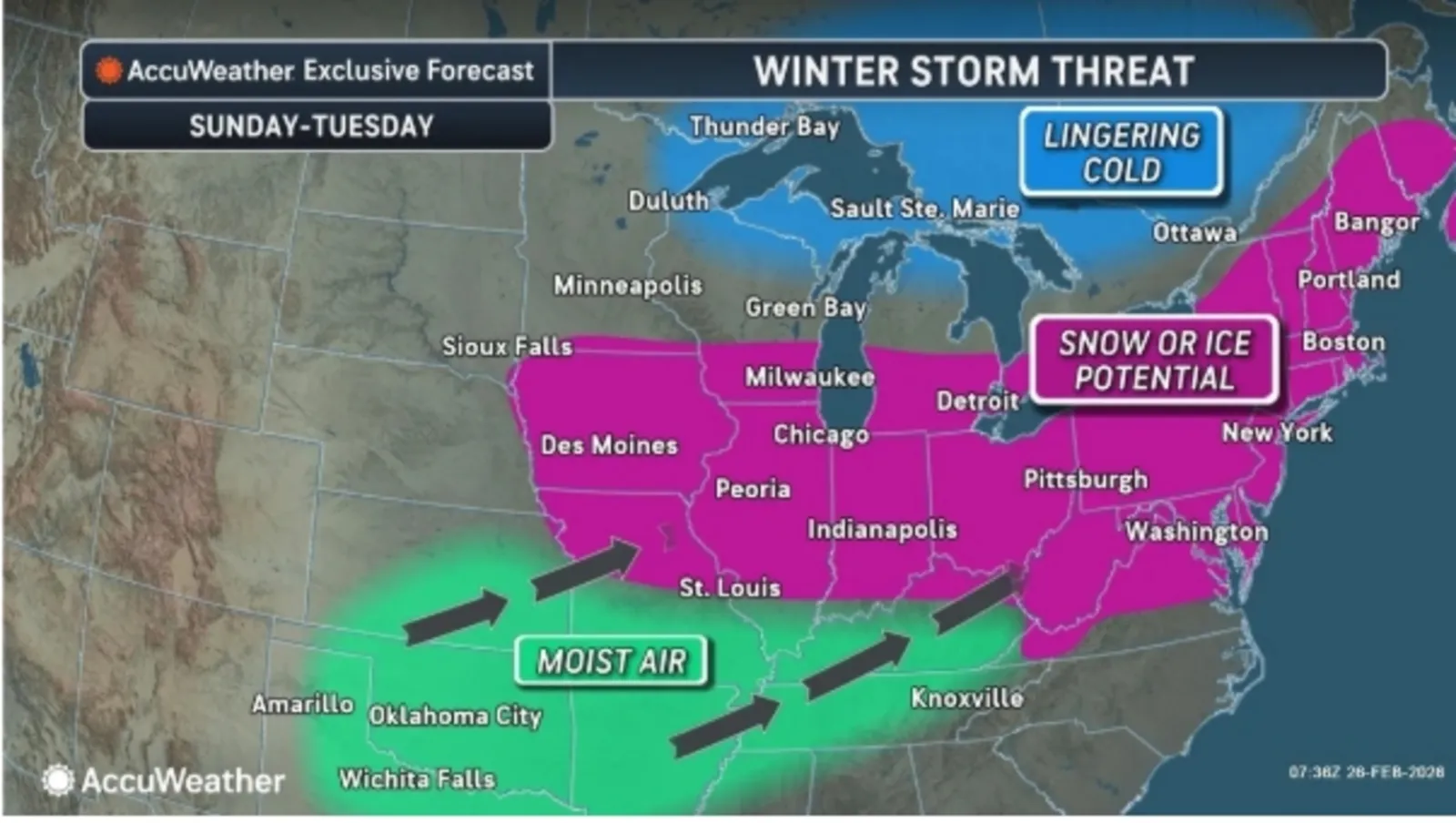 Winter Storm Threat for 22 States as 6 Inches of Snow, Ice to Hit ...