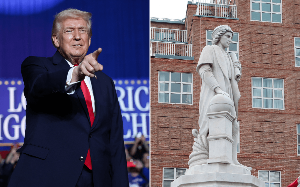 newsweek.com - Adeola Adeosun - Trump admin installs Christopher Columbus statue near White House