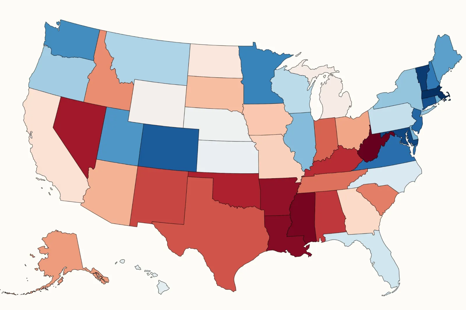 Map Shows Most—and Least—Educated States - Newsweek