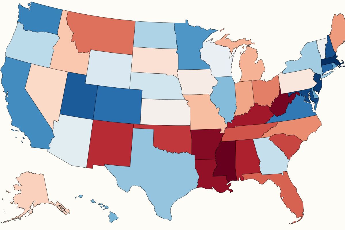Map Shows States Where People Spending More on Groceries