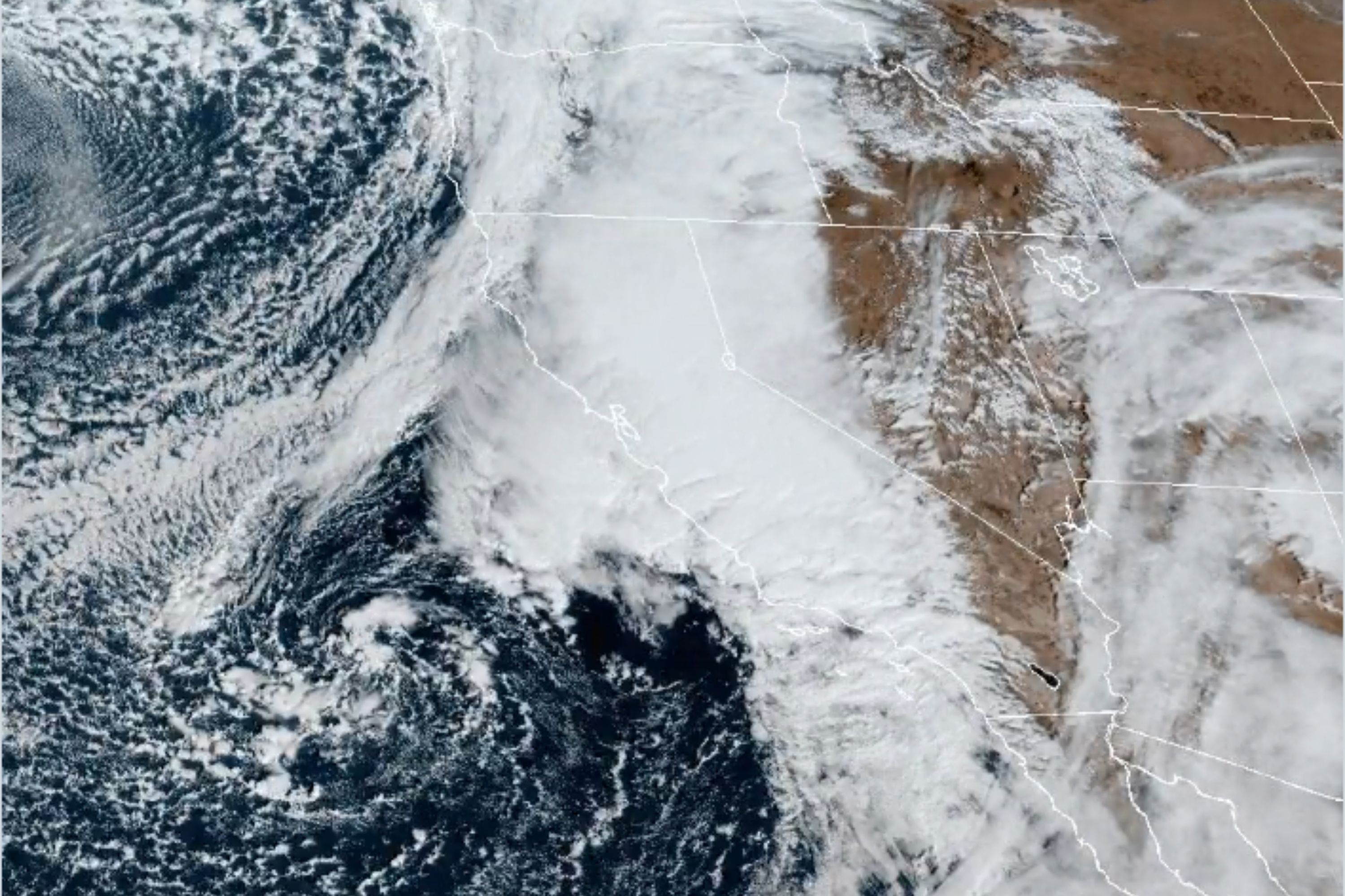 Satellite Footage Shows Storm Taking Aim at California