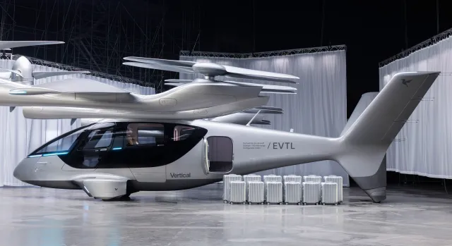 A side view of the Valo electric air taxi.
