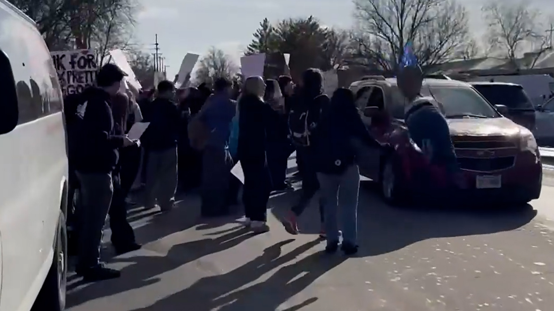 Driver Flying Trump Flag Hits High School Student During Anti-ICE ...