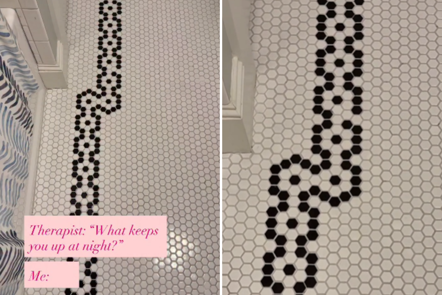 newsweek.com - Alice Gibbs - Woman pays company to tile bathroom floor, then realizes mistake they made
