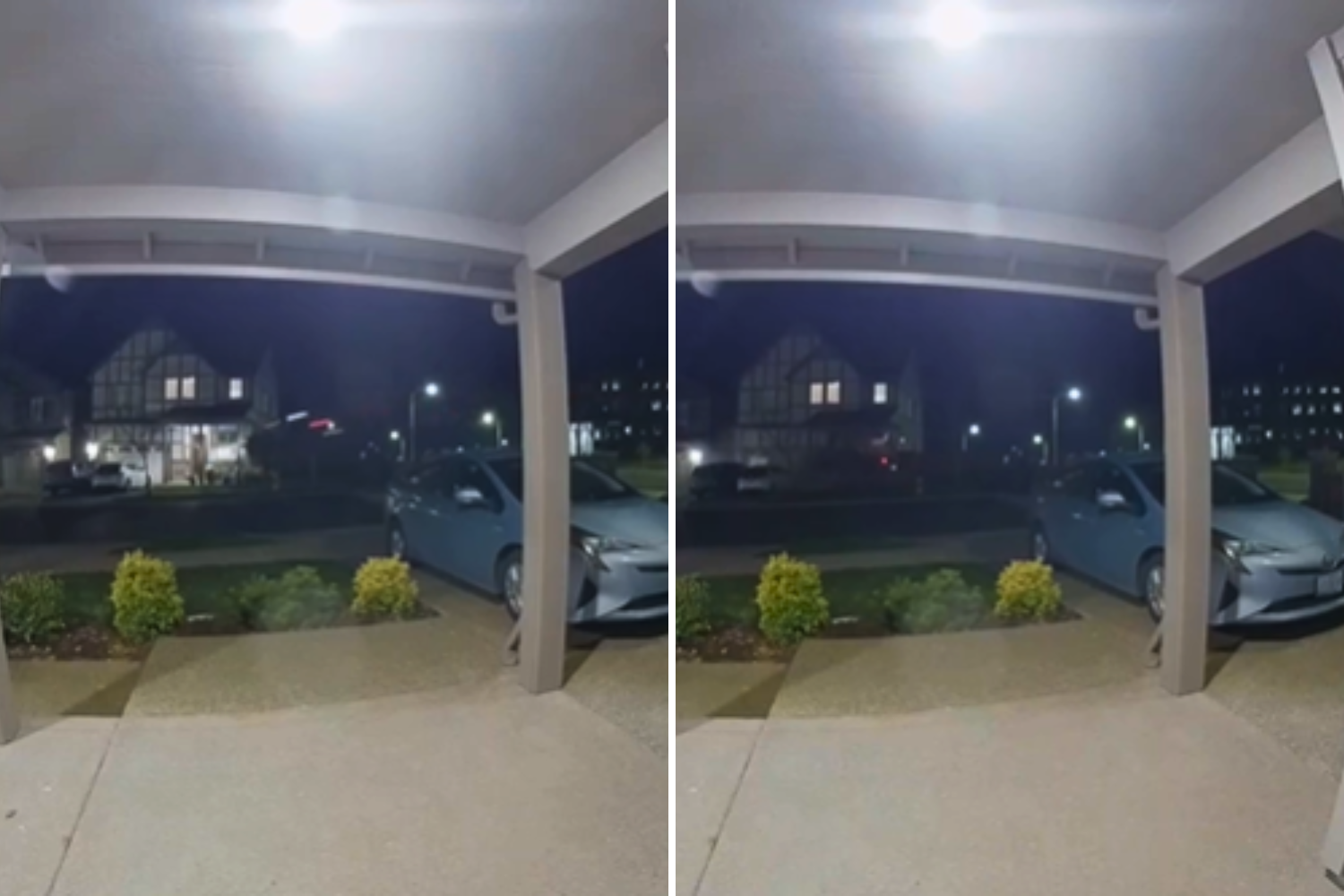 Watch Moment Truck Flies 100ft in the Air As Crash Caught On Doorbell Cam