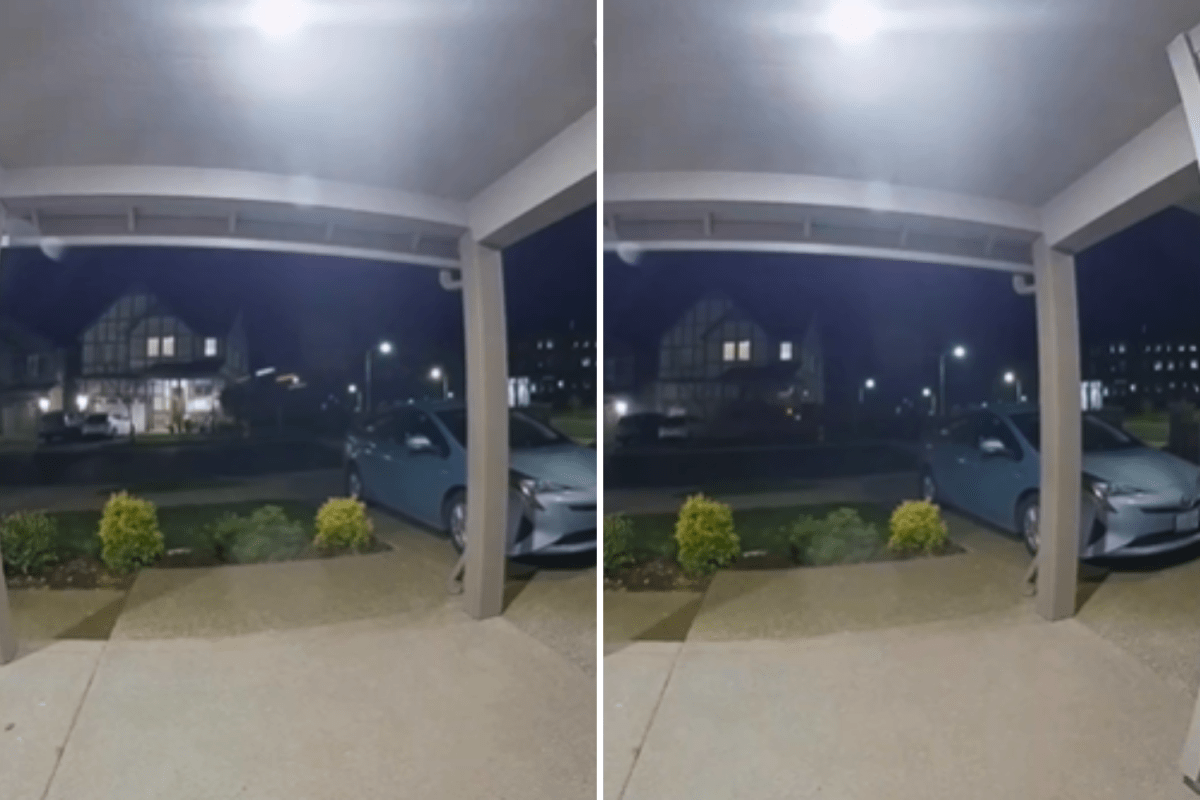 Watch moment truck flies 100ft in the air as crash caught on doorbell cam