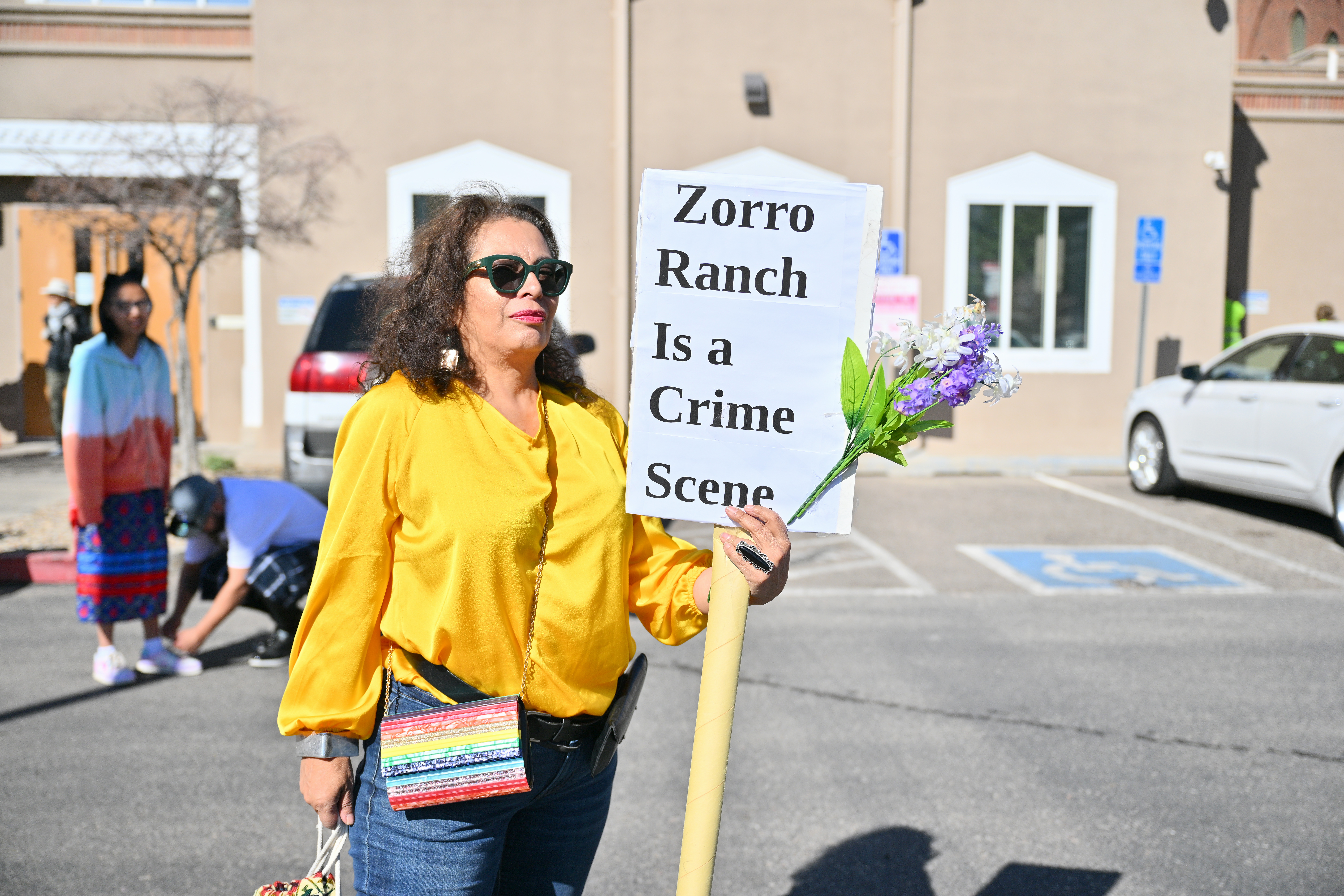 In Photos: Women's March Demands Epstein Accountability at Zorro Ranch