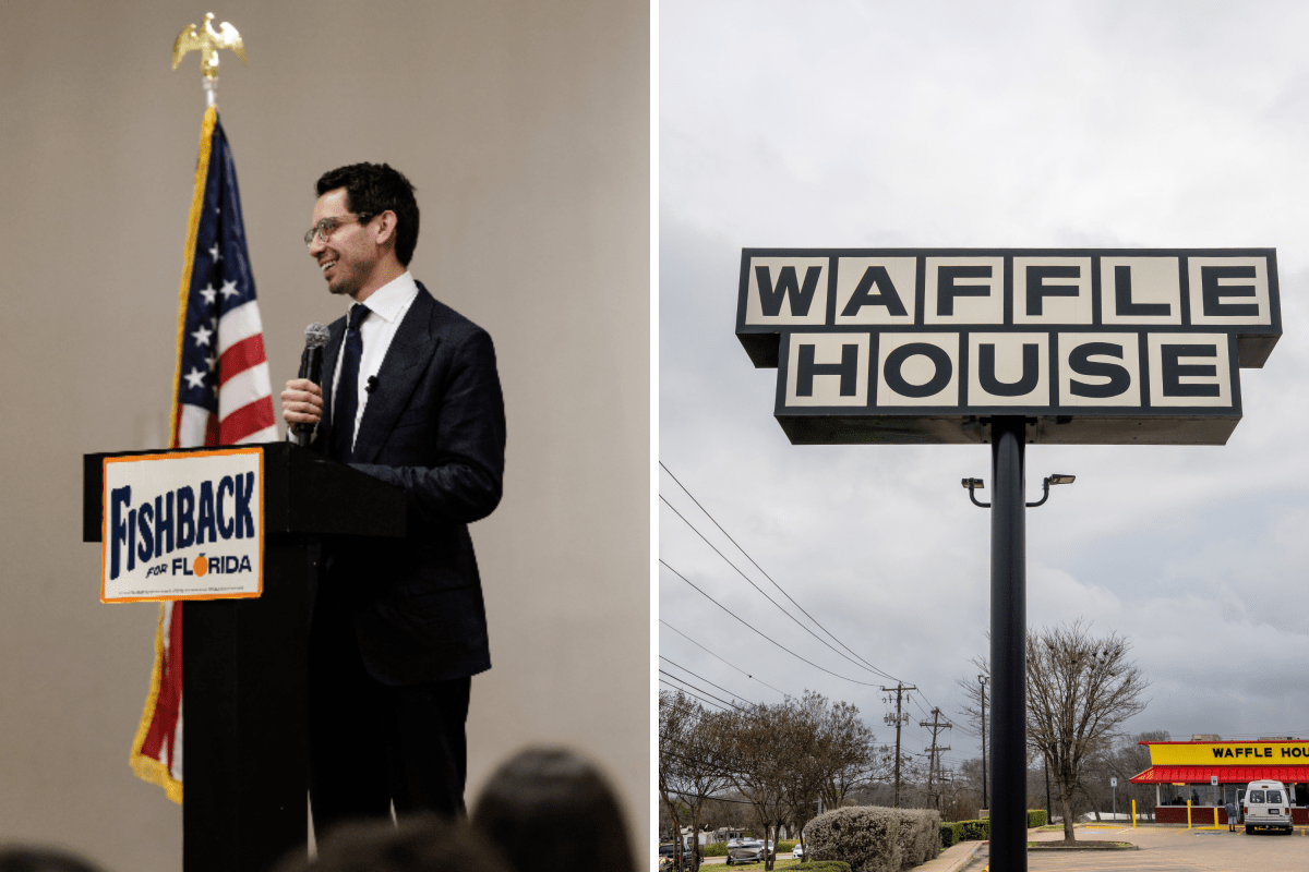 James Fishback says his campaign is banned from Waffle House