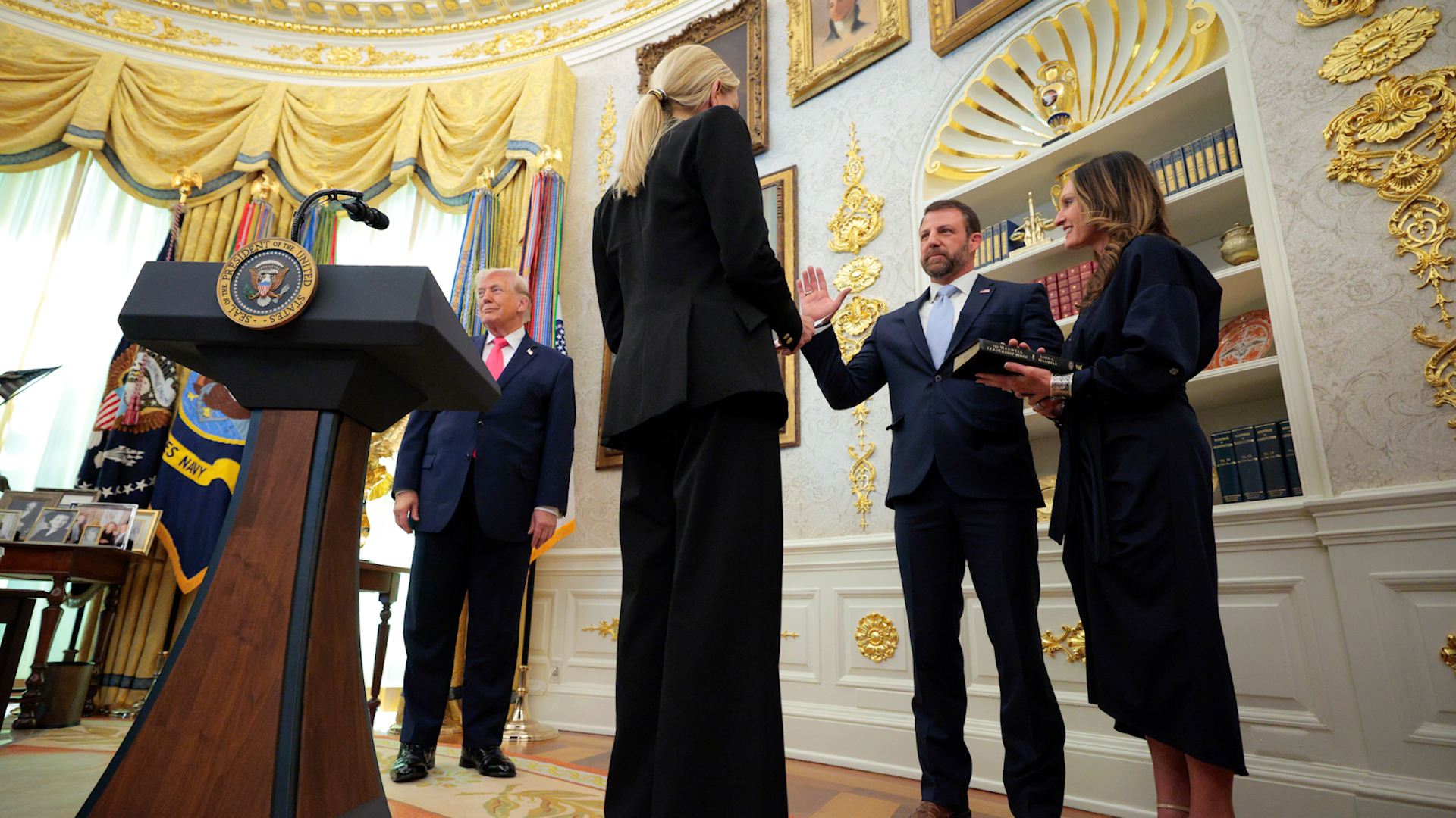 Markwayne Mullin Sworn In as Homeland Security Secretary - Newsweek