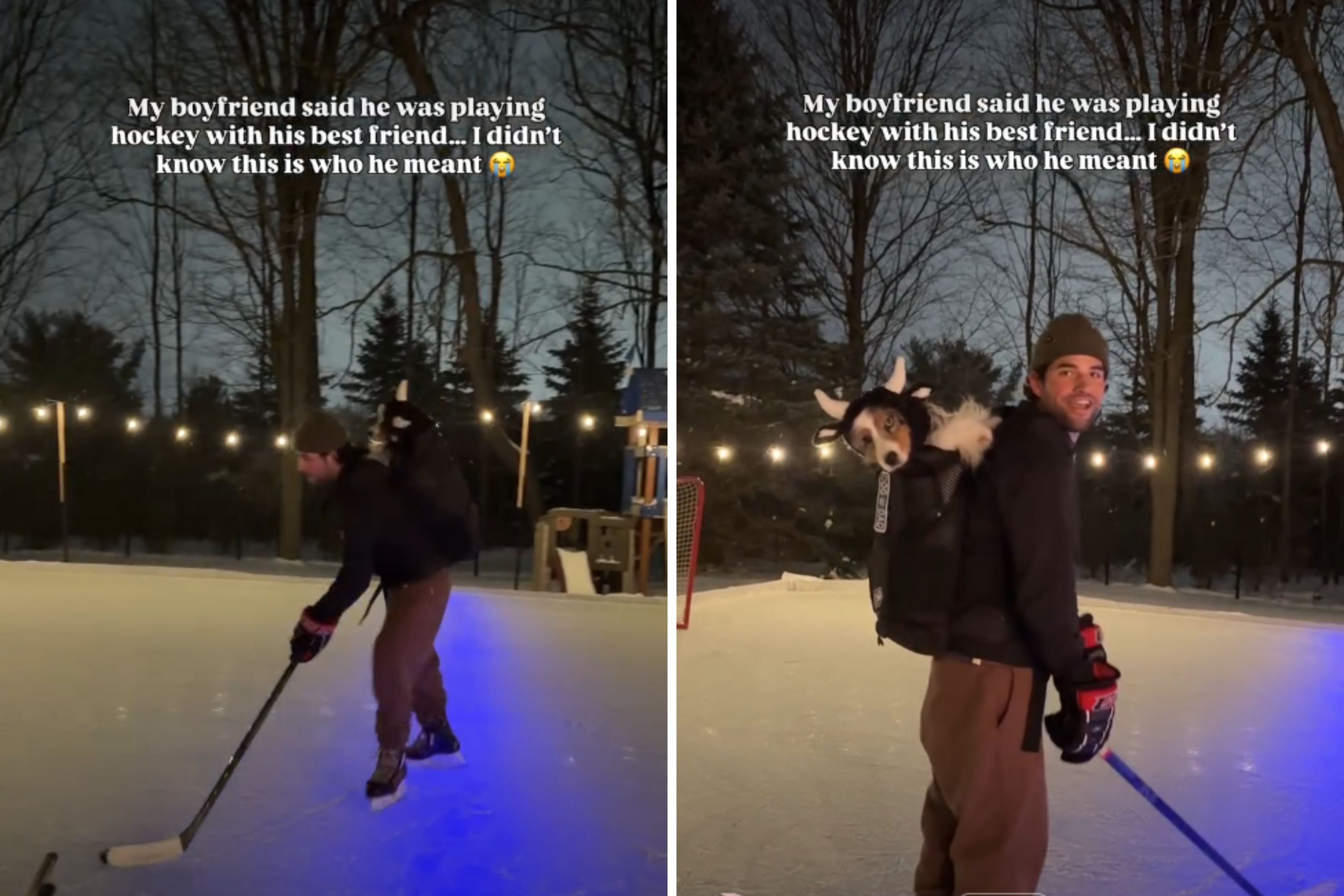 Man Says He’s Playing Hockey With ‘Best Friend’—Then Girlfriend Sees Them