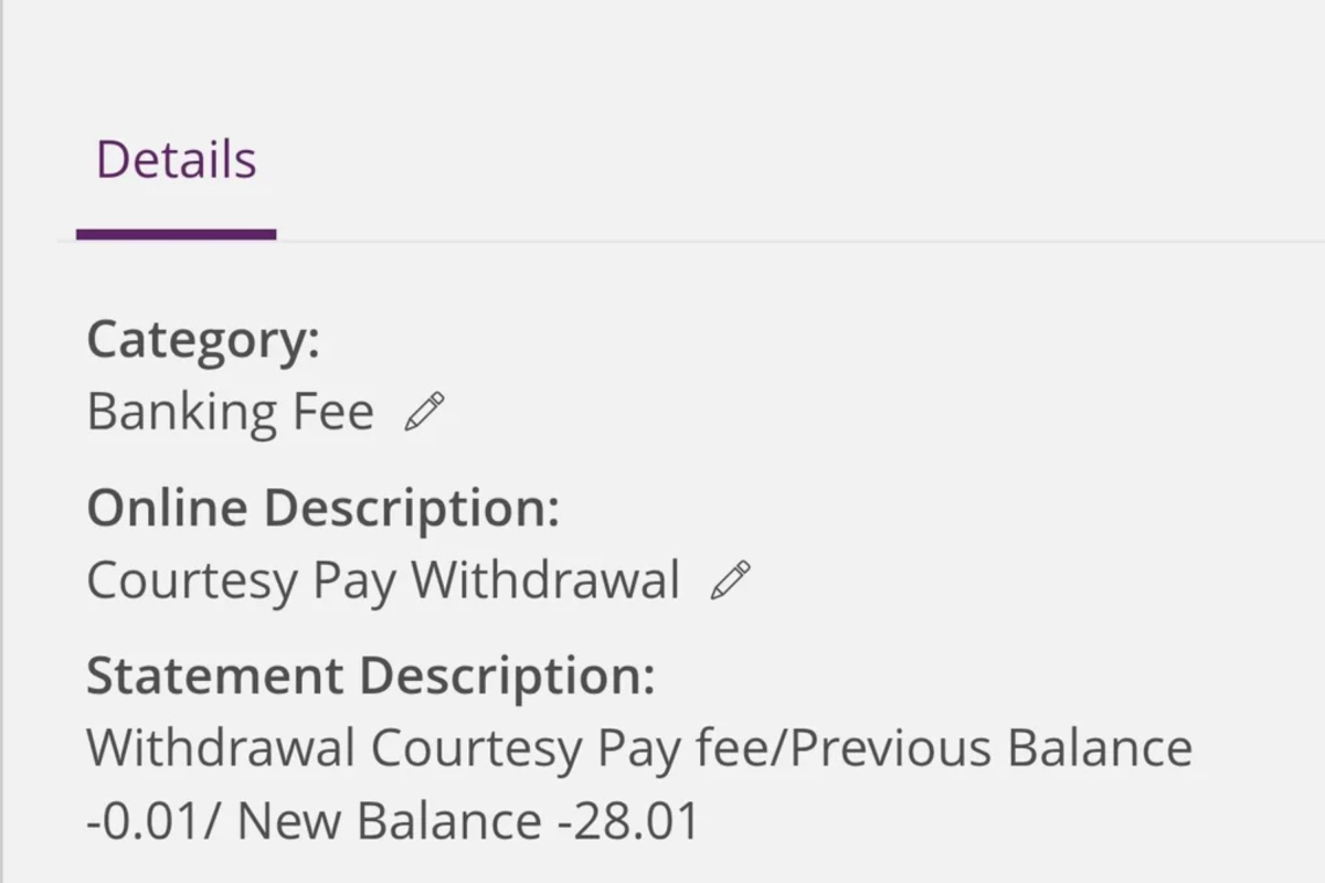 Bank customer goes 1 cent into overdraft—his statement stops him cold