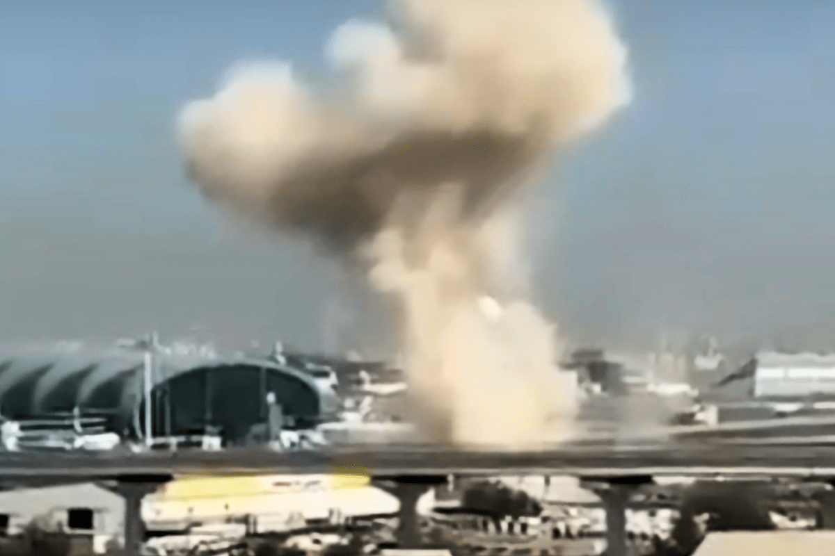 Dubai airport attack: video shows explosion as strike sparks travel chaos