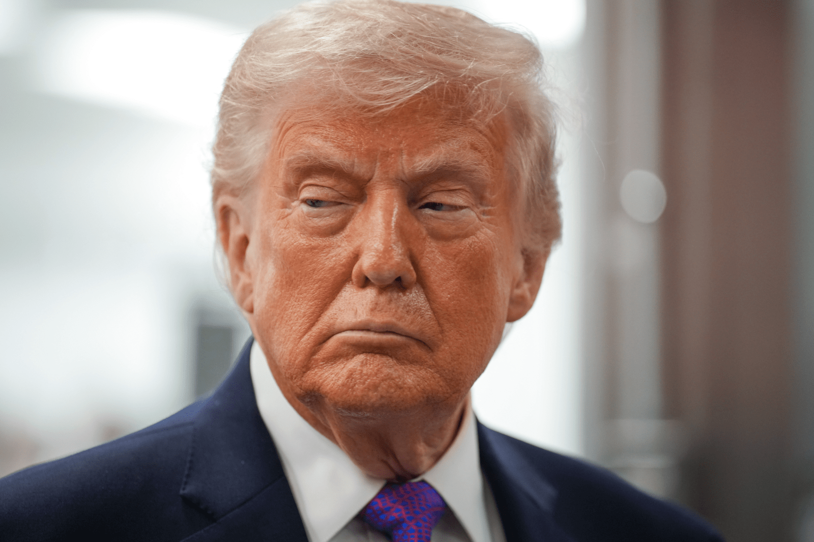 Donald Trump attends a tour of a Thermo Fisher Scientific facility on March 11, 2026 in Reading, Ohio