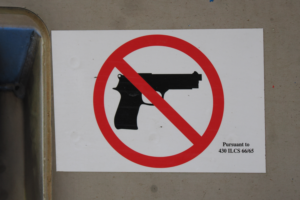 As armas seriam proibidas nos locais de votação sob o novo projeto de lei.