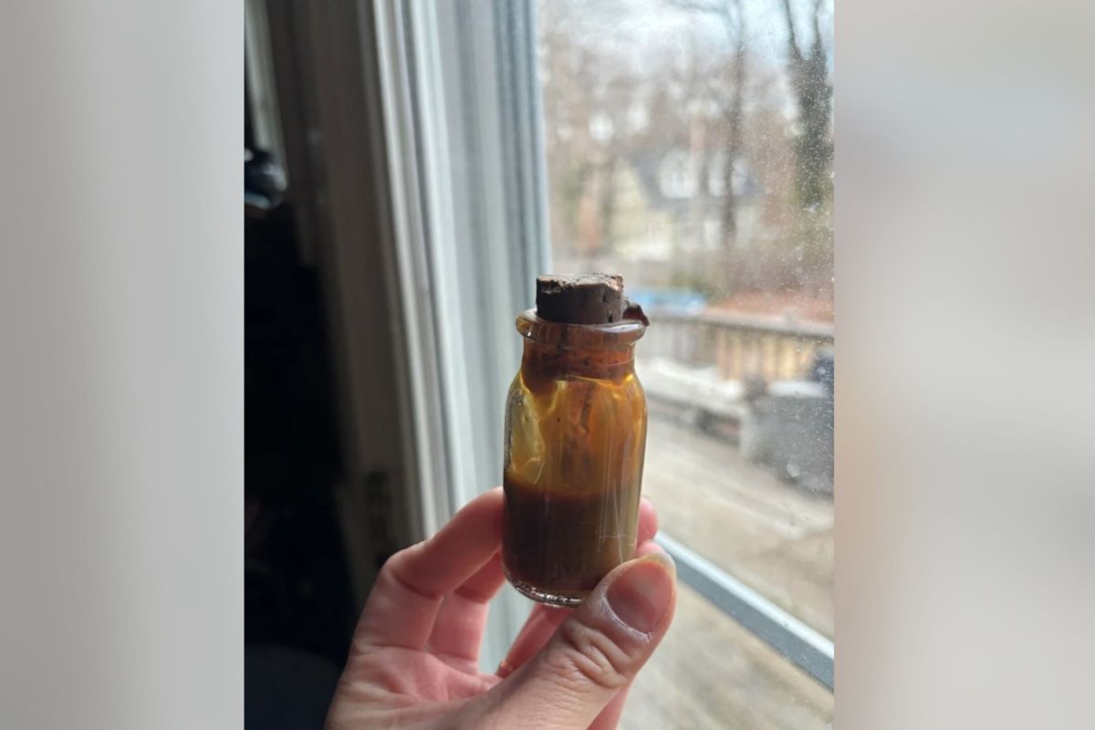 Family renovates 1886 home, finds mysterious vial in kitchen wall—"evil"