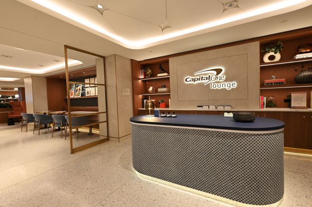A view inside Capital One's flagship lounge at JFK airport on June 17, 2025 in New York City