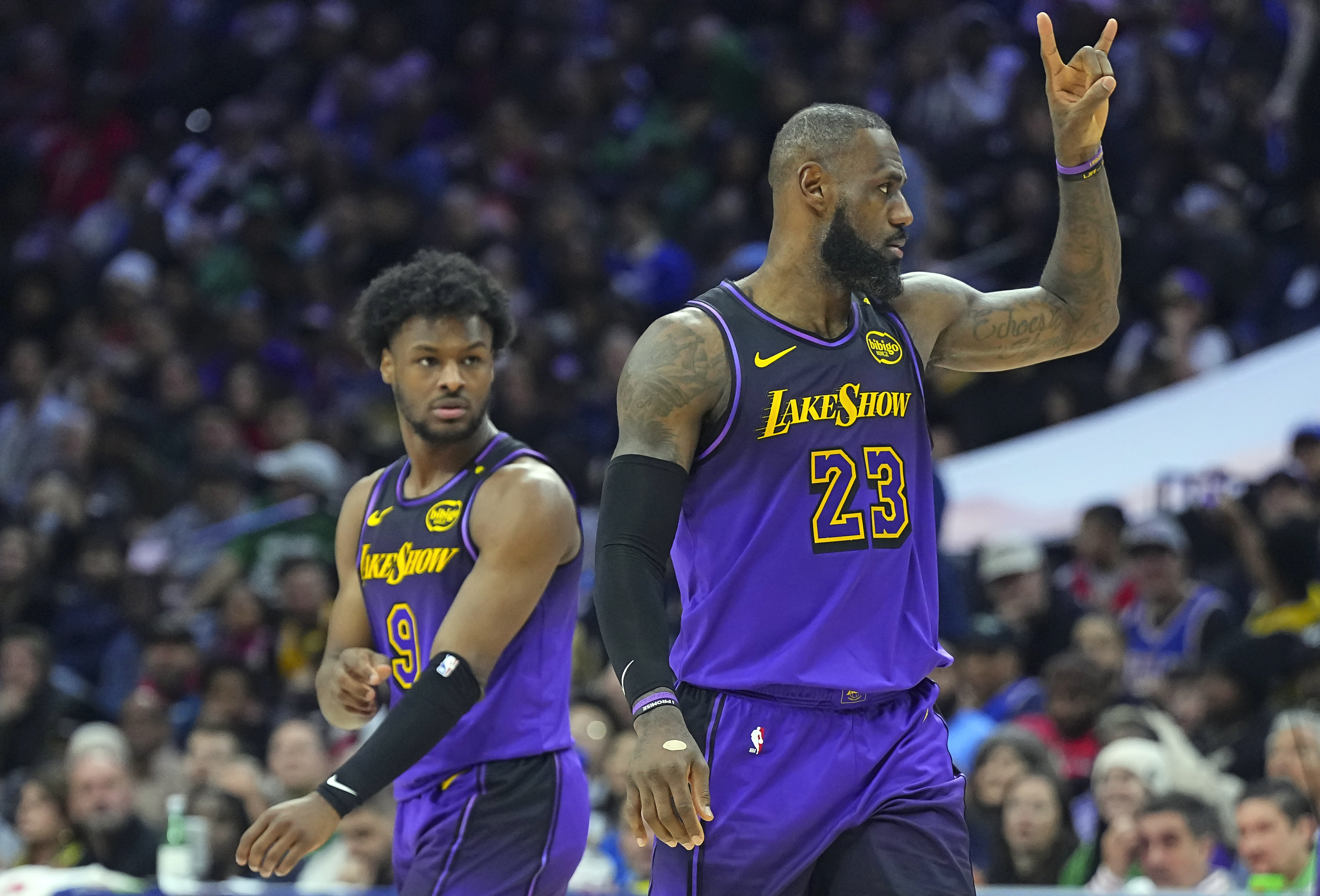 LeBron James’ Wild Reaction to Bronny James’ Career Night Goes Viral