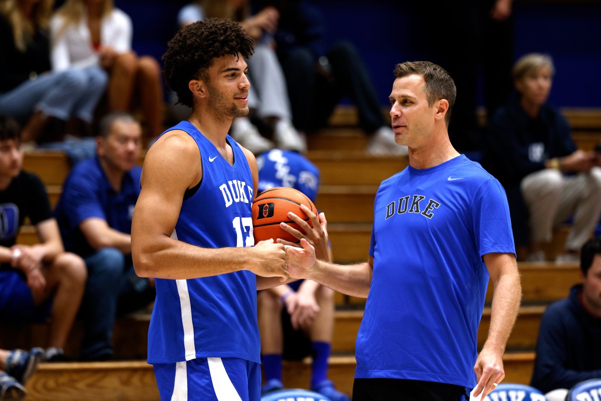 Cameron Boozer Takes a Playful Look at Jon Scheyer's Duke Highlights