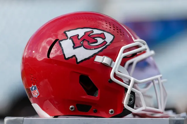 Kansas City Chiefs helmet on field