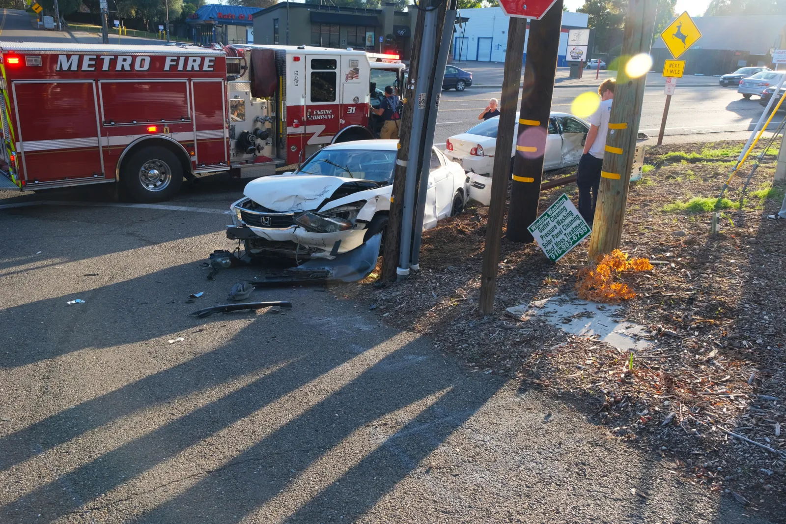 Car accident with emergency responders