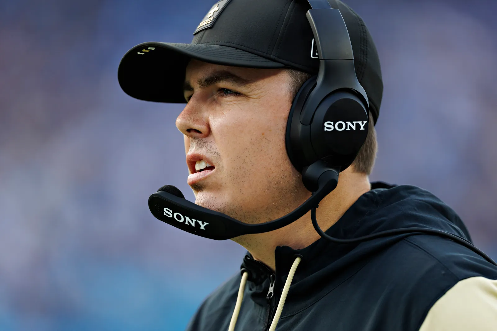 Head Coach Kellen Moore of the New Orleans Saints
