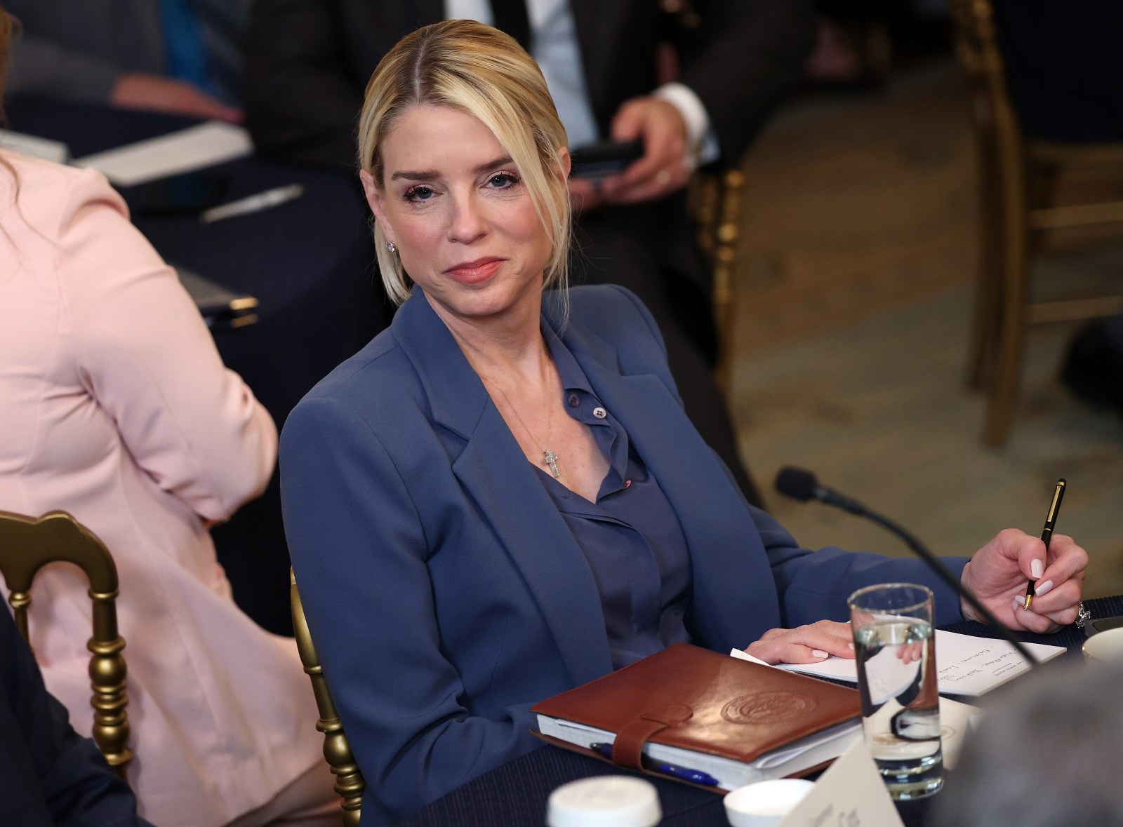 U.S. Attorney General Pam Bondi attends a working breakfast with President Donald Trump, administration officials and governors in the State Dining Room at the White House on February 20, 2026 in Washington, DC. (Photo by Kevin Dietsch/Getty Images)