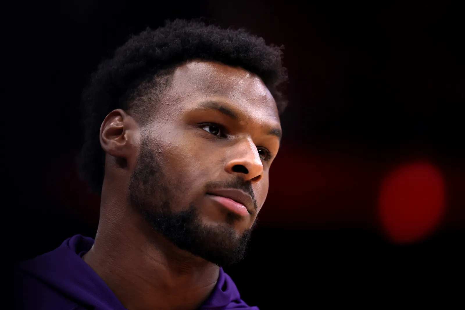 Bronny James #9 of the Los Angeles Lakers.