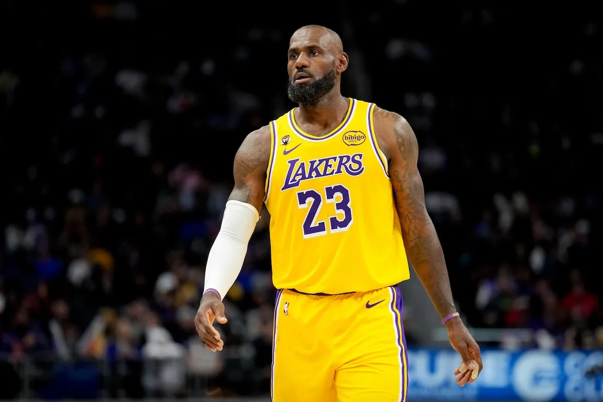LeBron James on lakers against Pistons