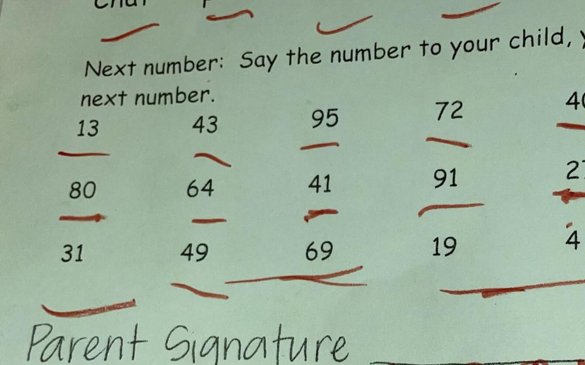 Mom Checks Kindergartener’s Homework—Then Sees Name Under Parent Signature
