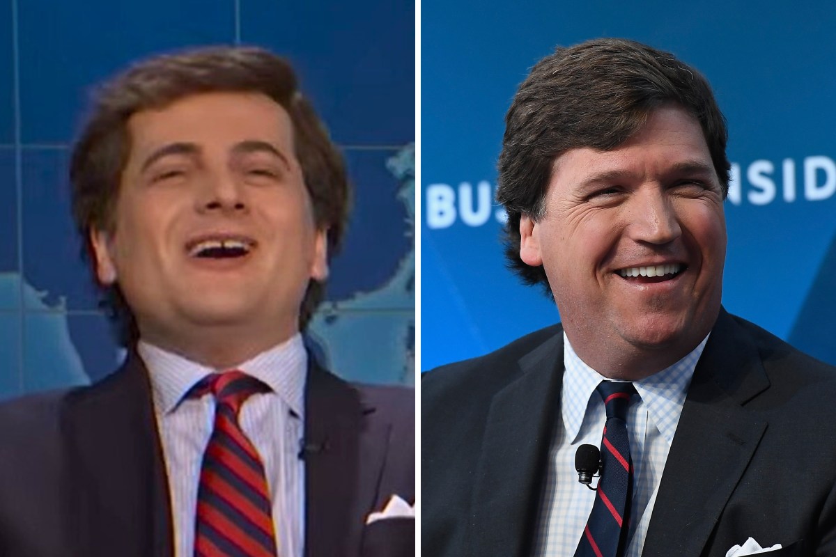 Tucker Carlson Laugh assado por ‘SNL’ novato na atualização de fim de semana