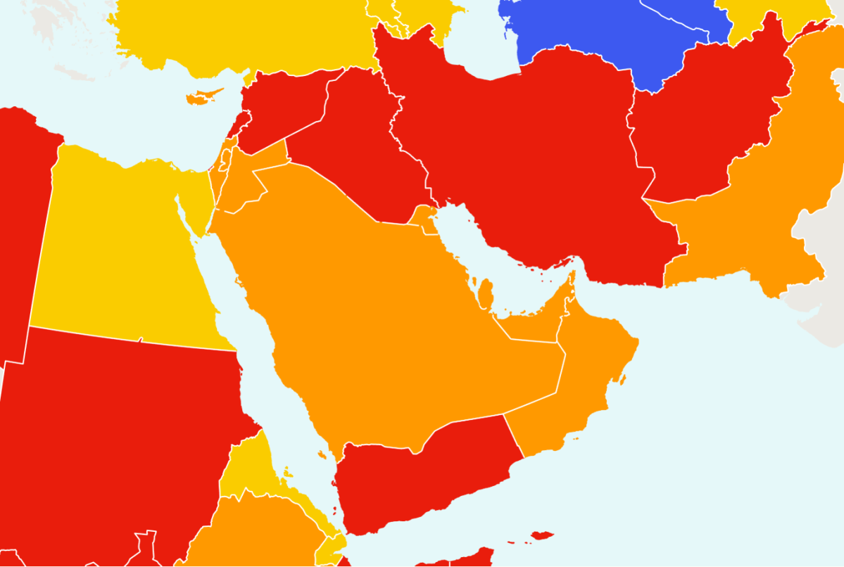 Full List Of Travel Warnings Issued To US Citizens Amid Iran War