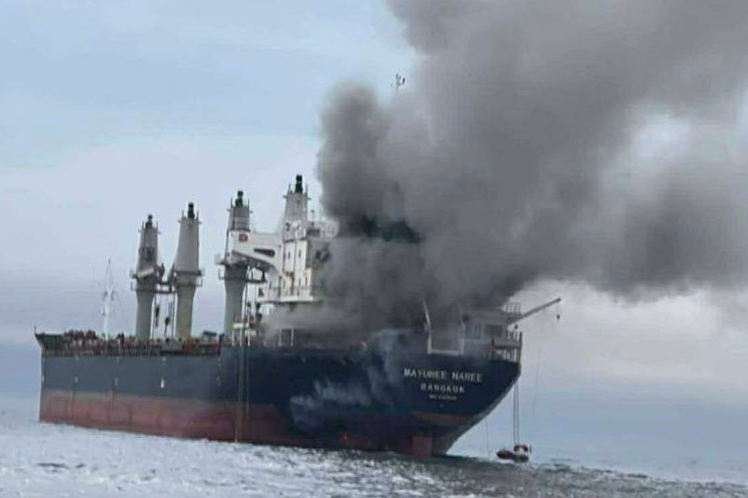 Iran War: First Images of Thai Ship Hit in Hormuz Strait