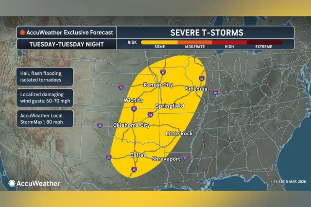 Maps Show States Under Tornado, Severe Storm Threat This Week - Newsweek