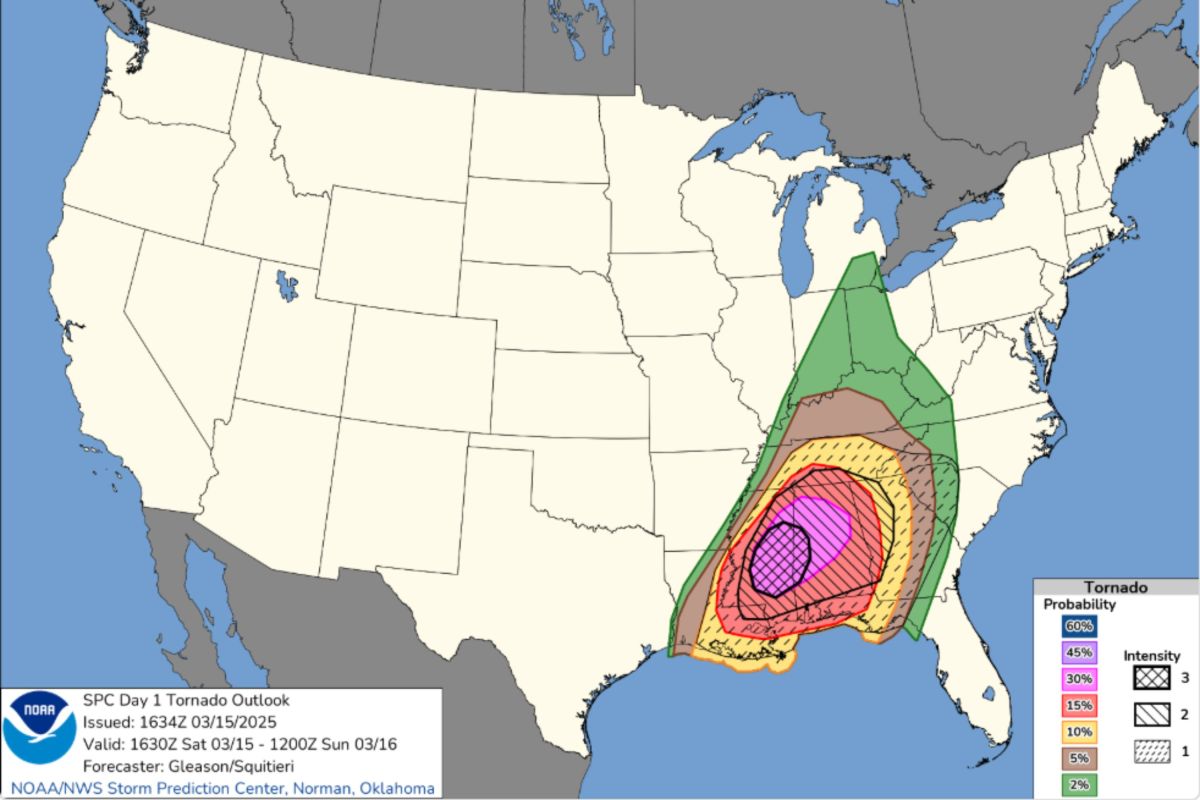 NWS Storm Center Changes Tornado Map Warnings - Newsweek