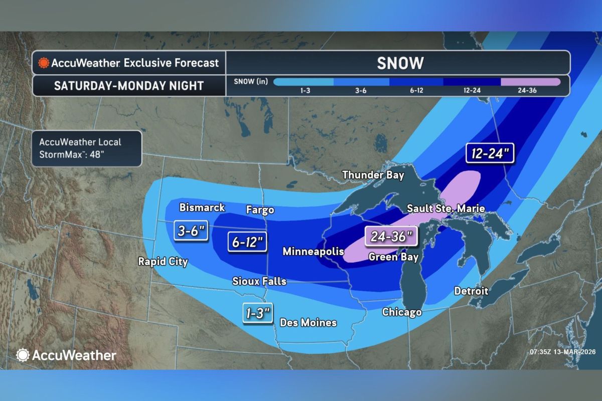 Map Shows States Bracing for & 039;Major& 039; Mid-March Blizzard: & 039;Whiteout& 039;
